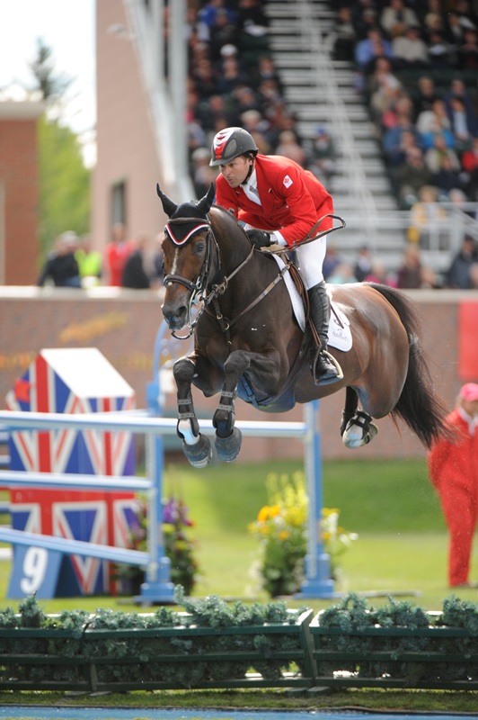 Hickstead Olympic Horse, Eric Lamaze at Spruce Meadows riding Hickstead