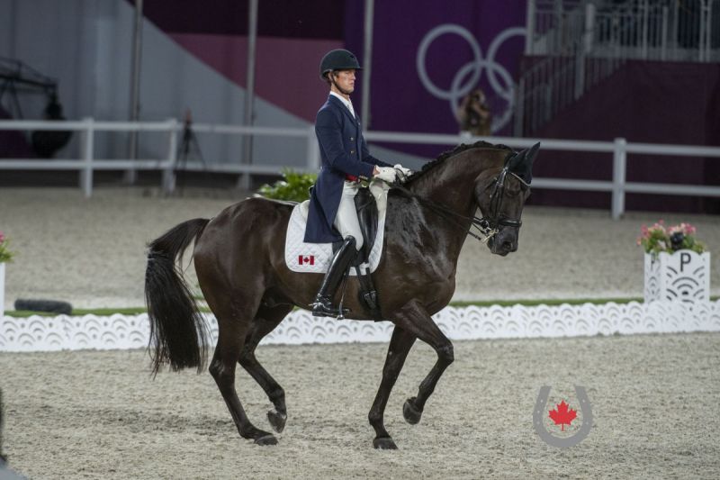 canadian olympic dressage team, tokyo dressage, horse events olympics, equestrian olympic competitions, brittany fraser-beaulieu, lindsay kellock, chris von martels