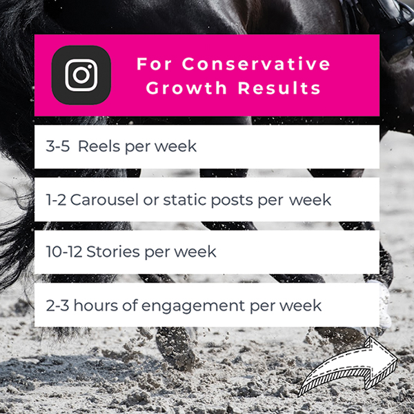 Instagram conservative growth, equestrian online media