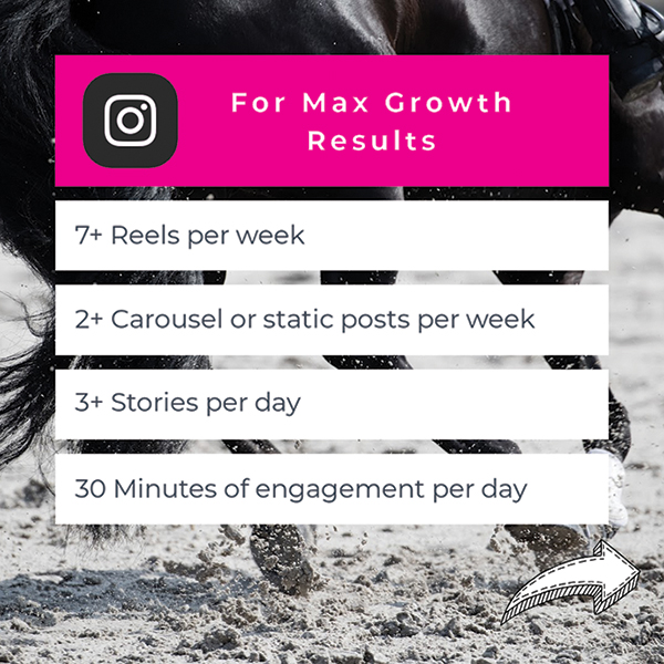 Instagram max growth, equestrian online media