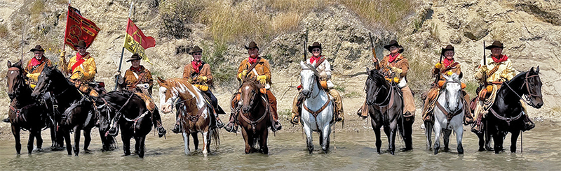 writing on stone steele's scouts commemorative troop, Col. S.B. Steele, Strathcona's Horse, horses in history, sam steele's horses, north-west rebellion, cowboy cavalry, buckskin cavalry, alberta field force horses, horses Canadian army, commemorative troop association horses