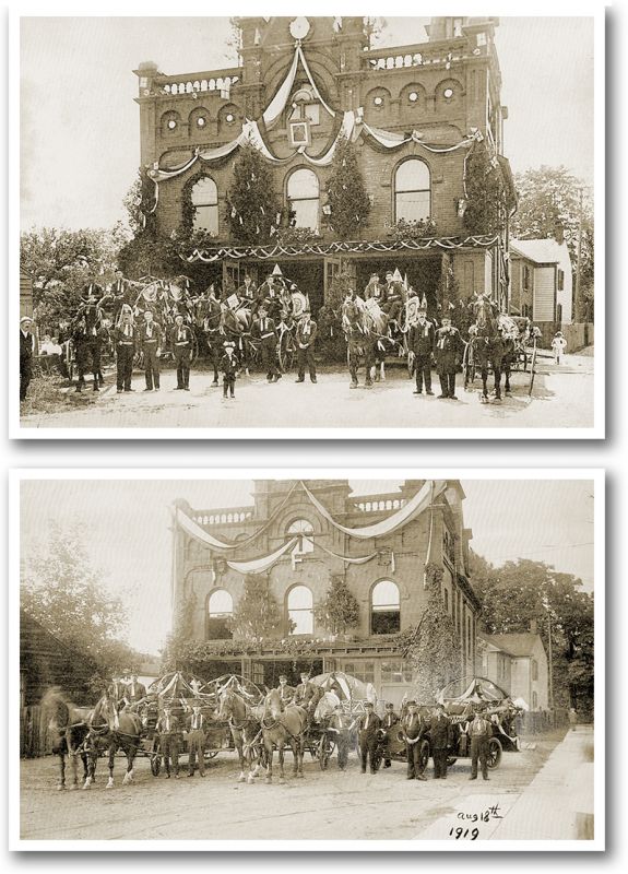 horses in canadian history, fire horses, horses used for fire trucks horse drawn fire engine