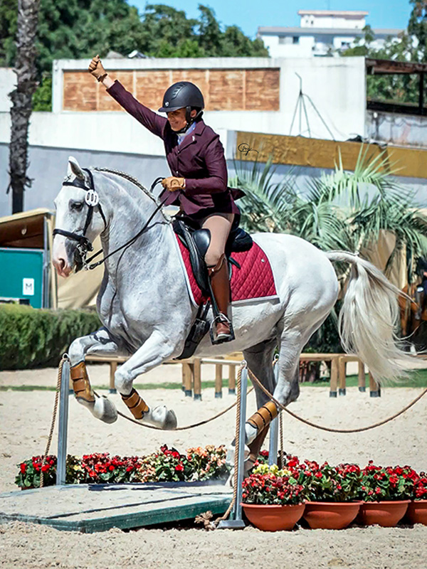 Canadian rider celebrating qualification for the Working Equitation World Championships