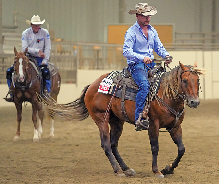 ryan fleetwood at al dunning clinic 2023, reining spins