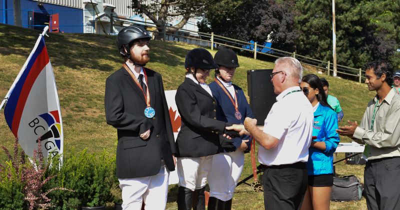 Para-equestrian medallists on Saturday, July 23, 2016 were (L to R) Tyler Woolley of Brentwood Bay (silver), Rachel Whitmore of Coquitlam (gold), and Danielle Benoit of Langley (bronze). Para-equestrian medallists on Saturday, July 23, 2016 were (L to R) Tyler Woolley of Brentwood Bay (silver), Rachel Whitmore of Coquitlam (gold), and Danielle Benoit of Langley (bronze).