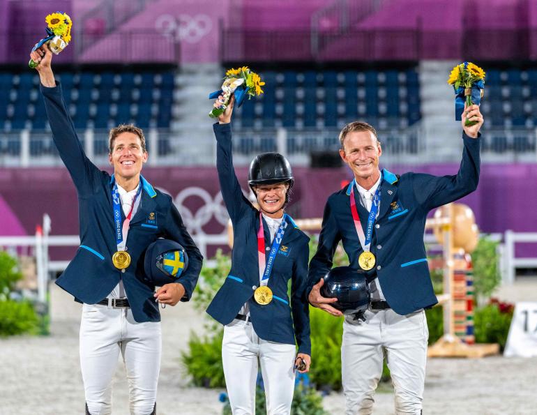 2020 olympic show jumping team, swedish winning team, henrick erickmann, peter fredericson, Malin Baryard-Johnsson, olympic equestrian, horse events
