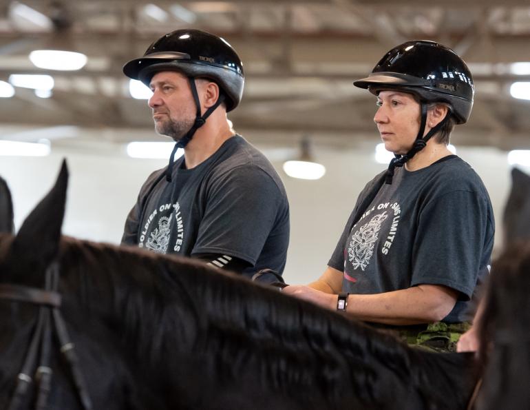 Soldier On program for injured soldiers and veterans, horse program for trauma survivors