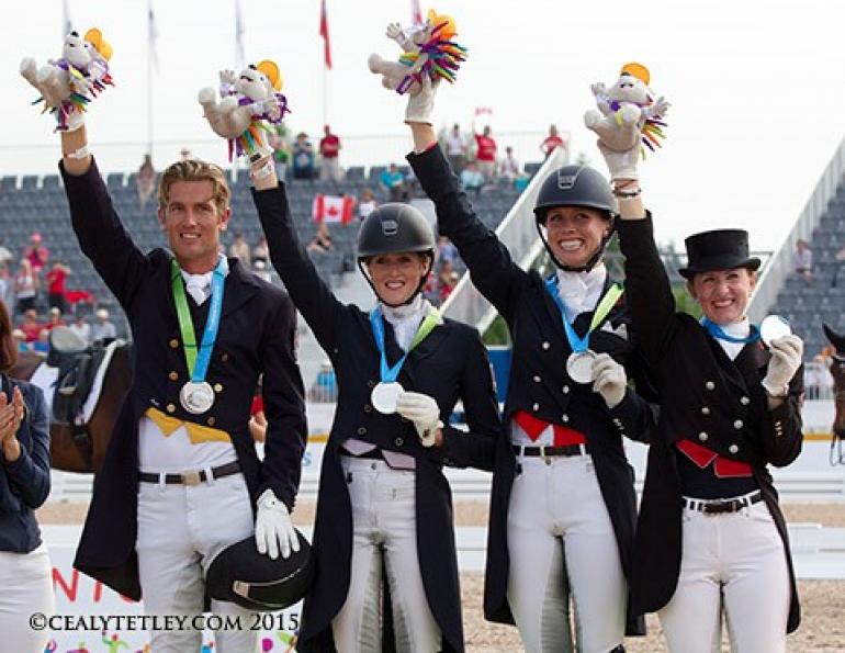 Canadian Dressage Team, Pan American Games, Equine Canada, TORONTO 2015, Caledon Pan Am Equestrian Park, Brittany Fraser, Megan Lane, Belinda Trussell, Chris von Martels, United States Equestrian, 2016 Rio Olympics