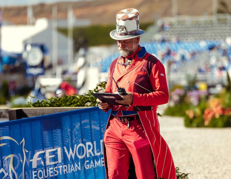 Pedro Cebulka “Pedro the Ringmaster” Spruce Meadows and Chairman of the Calgary-based ATCO Group Masters Tournament British course-designer Pam Carruthers, canada's best show jumping course designers, pedro cebulka costumes