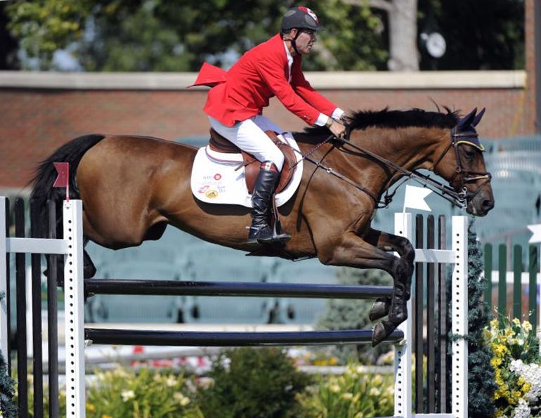 jumping horse with contact, margie gayford, ian millar, hunter jumper coach, wingberry farms king city ontario