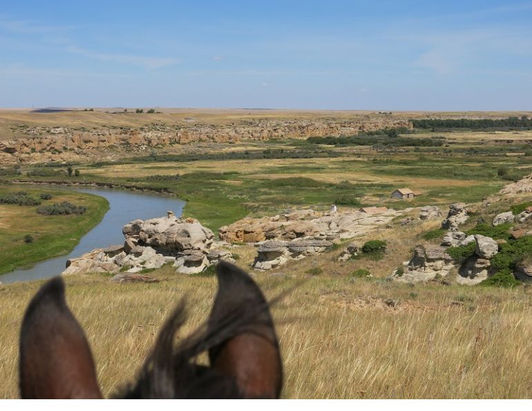 Writing-on-Stone Provincial Park on horseback, trail riding in alberta, horseback riding alberta, southern alberta trail riders, camping with horses